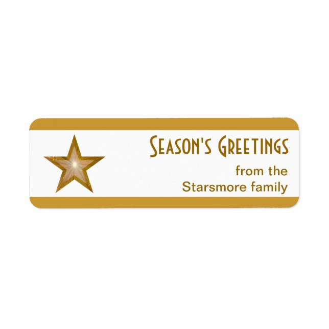 Gold Star stripe Season's Greetings small white (Front)