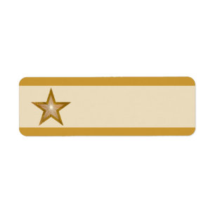 Gold Star stripe small cream plain