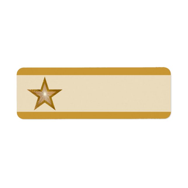 Gold Star stripe small cream plain (Front)
