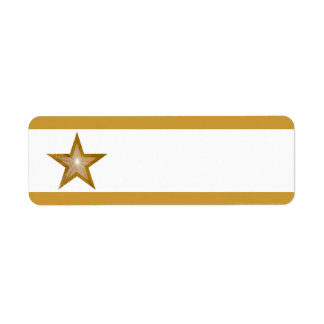 Gold Star stripe small white plain
