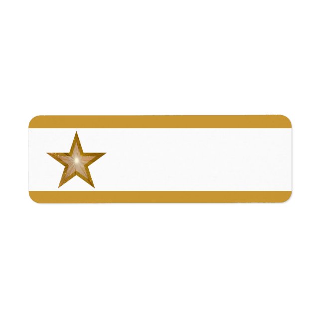 Gold Star stripe small white plain (Front)
