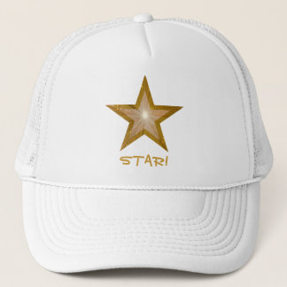Gold Star 'two tone' 'STAR!' trucker hat