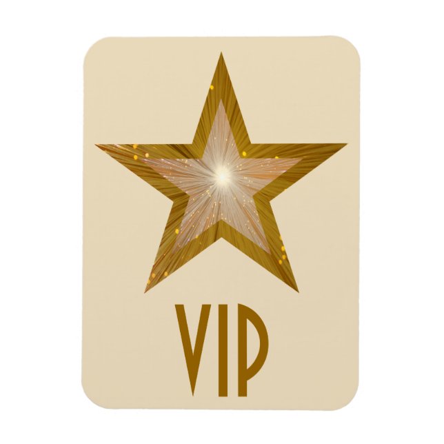 "Gold" Star 'VIP' flexible magnet cream (Vertical)
