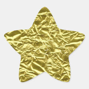 Gold Star Wedding Invitation Holiday Sticker