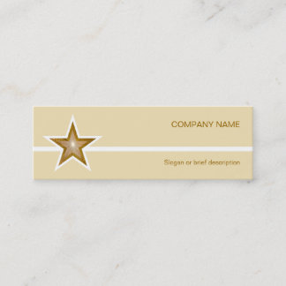 Gold Star white line business card cream skinny