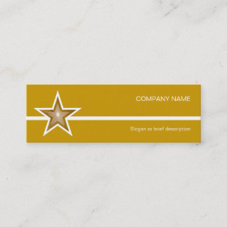 Gold Star white line business card gold skinny