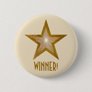 "Gold" Star 'WINNER!' button cream