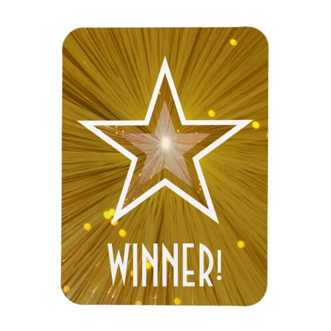 "Gold" Star 'Winner!' flexible magnet (Vertical)