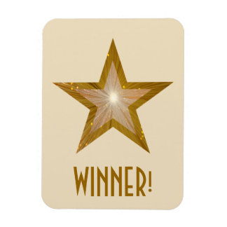 "Gold" Star 'Winner!' flexible magnet cream