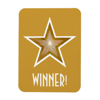 "Gold" Star 'Winner!' flexible magnet gold