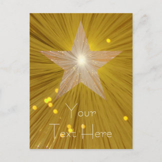 Gold Star 'Your Text' postcard