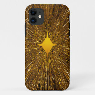 Gold starburst pattern Case-Mate iPhone case
