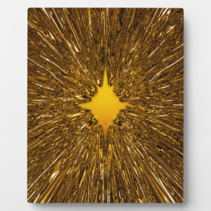 Gold starburst pattern plaque