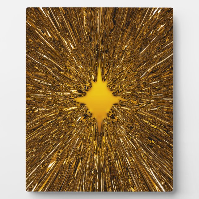 Gold starburst pattern plaque (Front)