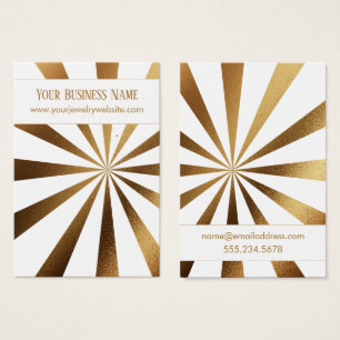 Gold Starburst White Earring Holder Display Card