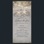 Gold Starfish Couple Beach Wedding Programs Programme<br><div class="desc">Gold starfish tropical beach wedding programs</div>