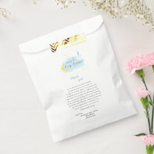 Gold Starlit Baby Boy Bliss Stork Special Delivery Favour Bags