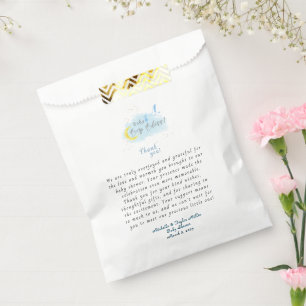Gold Starlit Baby Boy Bliss Stork Special Delivery Favour Bags