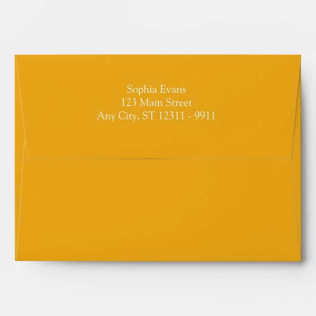 Gold Starry Night Gold Wedding Envelope (Back (Top Flap))