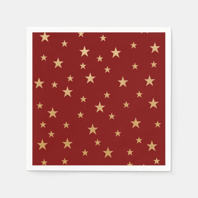 Gold Stars and red Napkin (Front)
