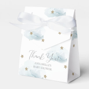 Gold Stars & Blue Clouds Baby Shower Favour Box