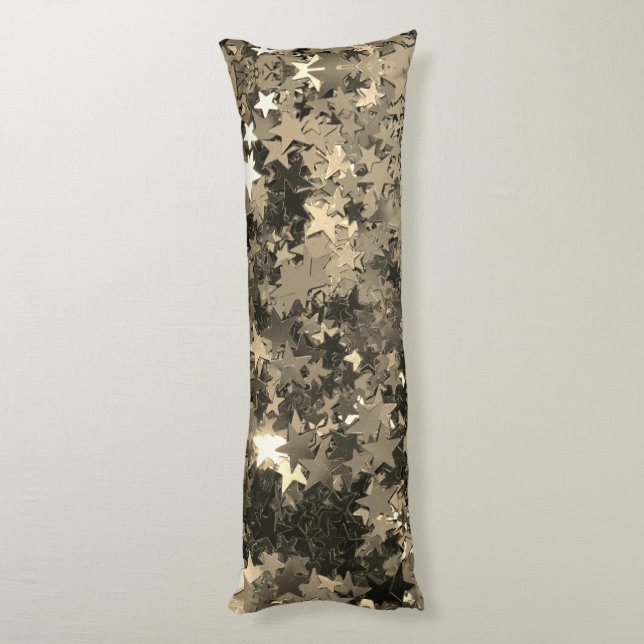 Gold Stars Body Pillow (with or without name) (Back (Vertical))
