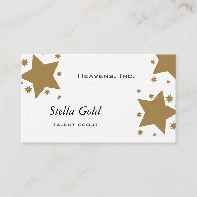 Gold Stars Business Card (Front)