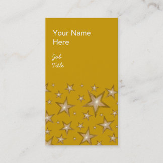 Gold Stars business card gold portrait