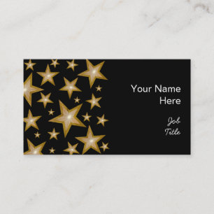 Gold Stars business card side black