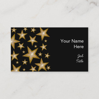 Gold Stars business card side black