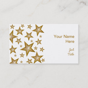 Gold Stars business card side white