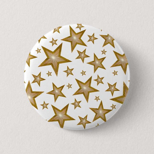 "Gold" Stars button white (Front)