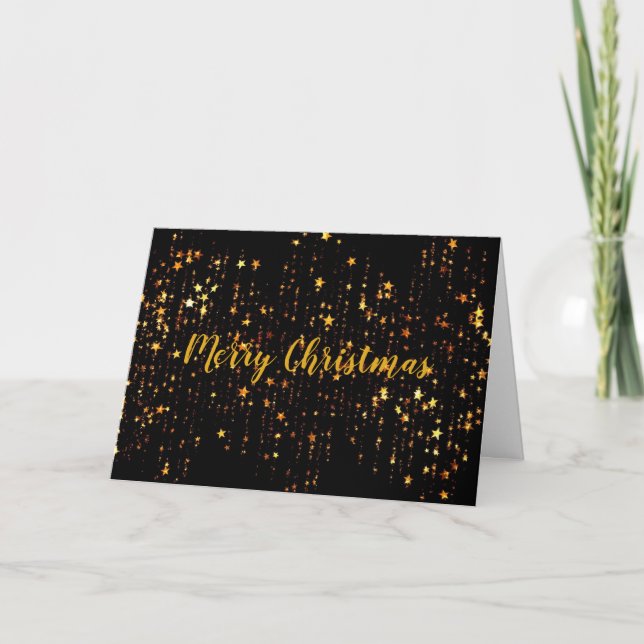Gold Stars Christmas Card (Front)