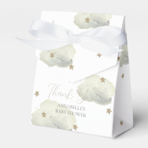 Gold Stars & Clouds Baby Shower Favour Box