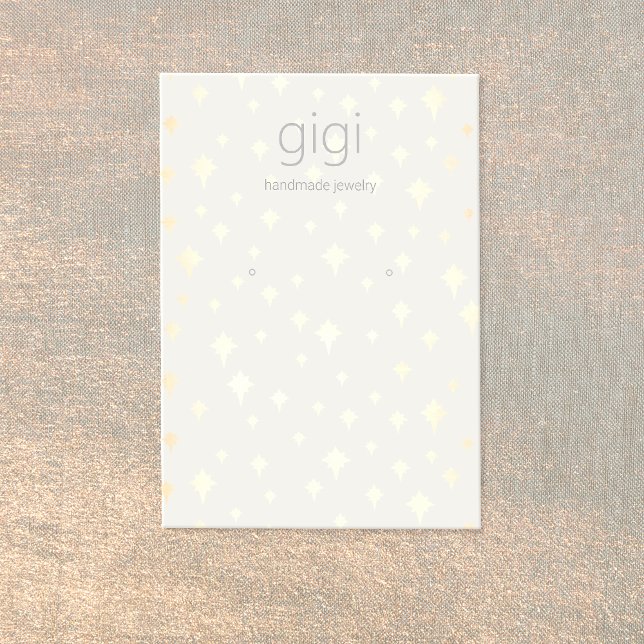 Gold Stars Earring Jewellery Display Holder Business Card (Creator Uploaded)