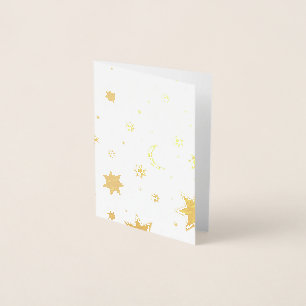 Gold stars. foil card