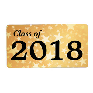 Gold Stars Graduate Class Of 2018 Water Bottle