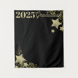 Gold Stars  Graduation  Backdrop Tapestry