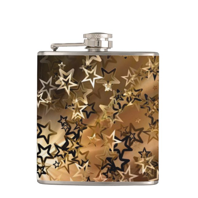 Gold Stars Hip Flask (Front)