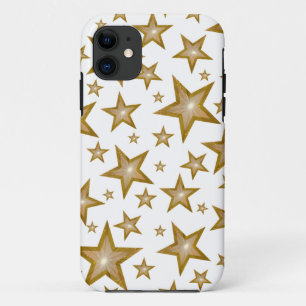 "Gold" Stars iPhone case white