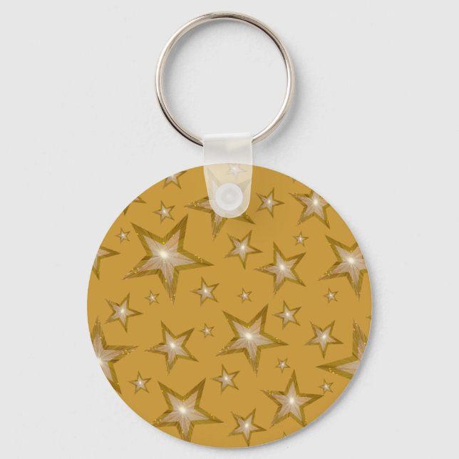 Gold Stars keychain gold (Front)