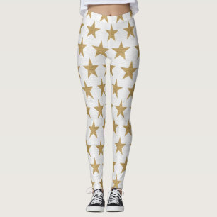 gold stars leggings