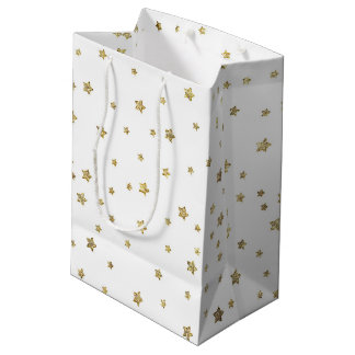 Gold Stars Medium Gift Bag