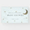 Gold Stars & Moon Blue Baby Shower Banner