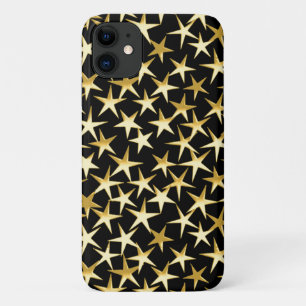 Gold stars on a black background Case-Mate iPhone case