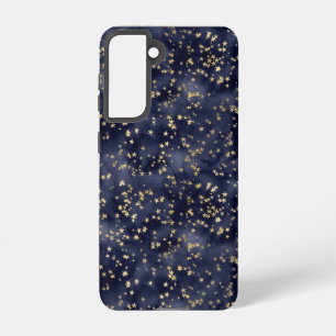 Gold Stars On Navy Night Sky Samsung Galaxy Case