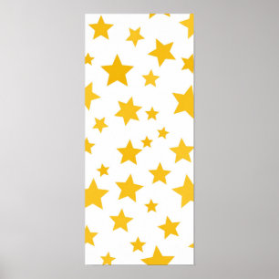 gold stars on white background poster