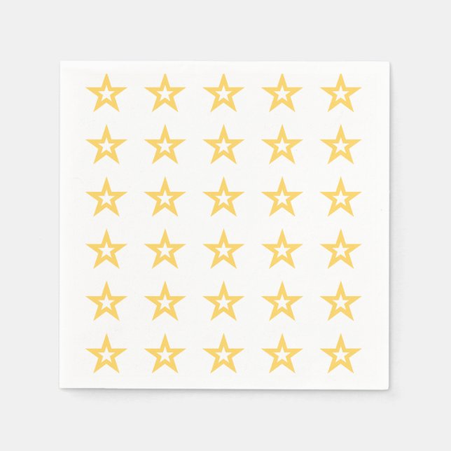 Gold stars on white napkin (Front)
