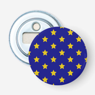 Gold Stars Pattern, Navy Blue, Exclusive Bottle Opener