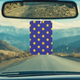 Gold Stars Pattern, Navy Blue, Exclusive Car Air Freshener